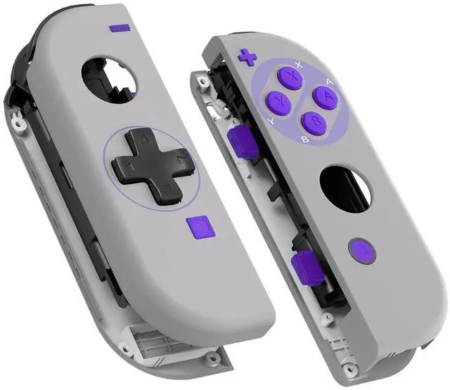 Main image of Classics SNES Style Joycon Handheld Controller Housing (DPad Version) Full Buttons, Replacement Shell Case for Nintendo Switch & Switch OLED Joy-Con Console Shell NOT Included @