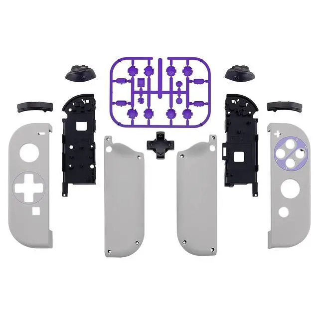 Alt view image 2 of 7 - Classics SNES Style Joycon Handheld Controller Housing (DPad Version) Full Buttons, Replacement Shell Case for Nintendo Switch & Switch OLED Joy-Con Console Shell NOT Included @