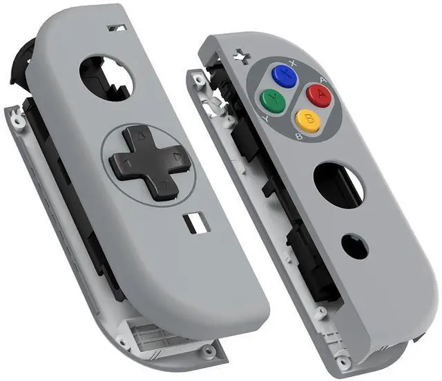 Main image of SFC SNES Classic EU Style Joycon Handheld Controller Housing (D-Pad Version) Colorful Buttons, Replacement Shell Case for Nintendo Switch & Switch OLED Joy-Con Console Without @