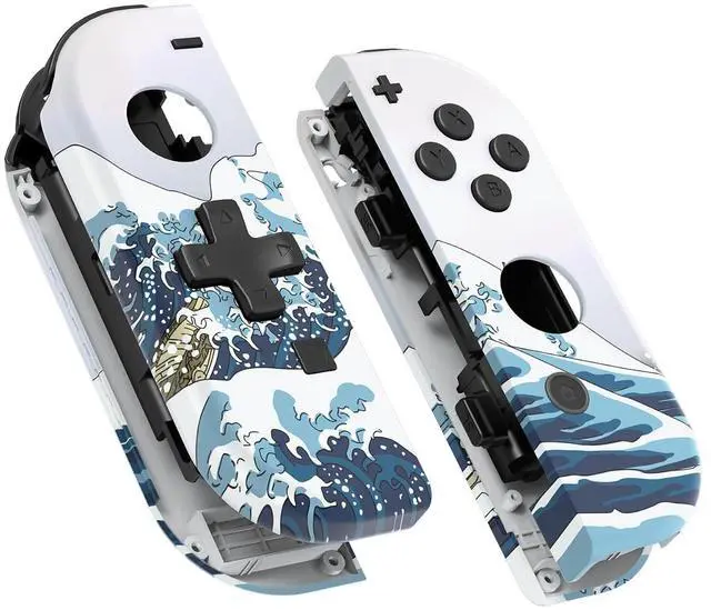 Main image of The Great Wave Soft Touch Joycon Handheld Controller Housing (D-Pad Version) w/Full Buttons, Replacement Shell Case for Nintendo Switch & Switch OLED Joy-Con Console Shell NOT Included @