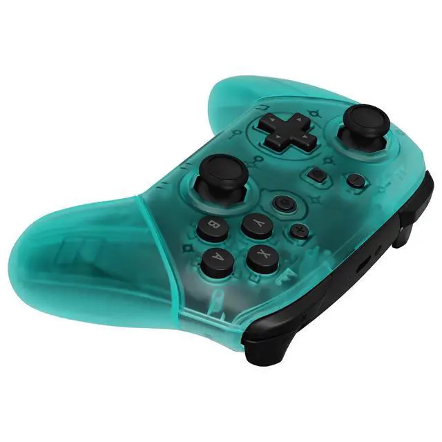 Alt view image 4 of 7 - Faceplate Backplate Handles Cover, Emerald Green Octagonal Gated Sticks Design DIY Replacement Grip Housing Shell for Nintendo Switch Pro Controller - No Controller @