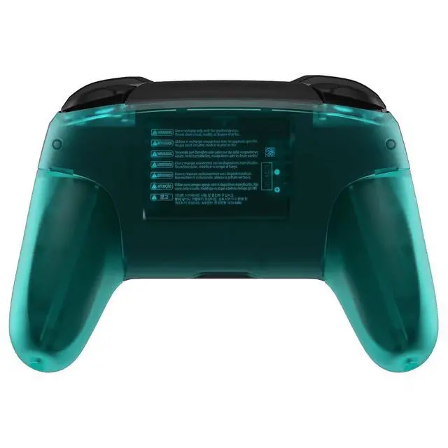 Alt view image 5 of 7 - Faceplate Backplate Handles Cover, Emerald Green Octagonal Gated Sticks Design DIY Replacement Grip Housing Shell for Nintendo Switch Pro Controller - No Controller @