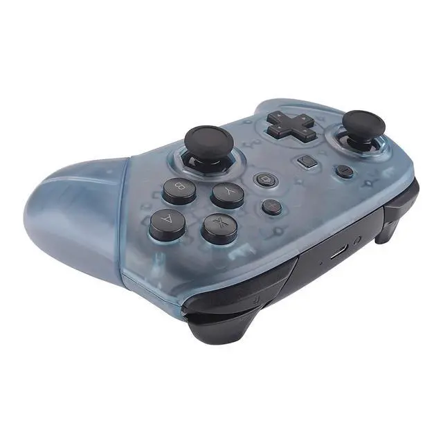 Alt view image 7 of 7 - Glacier Blue Octagonal Gated Sticks Faceplate Backplate Handles Cover, DIY Replacement Grip Housing Shell for Nintendo Switch Pro Controller- Controller NOT Included @