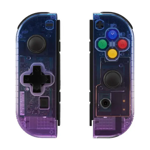Alt view image 3 of 7 - Gradient Translucent Bluebell Joycon Handheld Controller Housing (D-Pad Version) w/Full Buttons, Replacement Shell Case for Nintendo Switch & OLED Joy-Con Console Without @