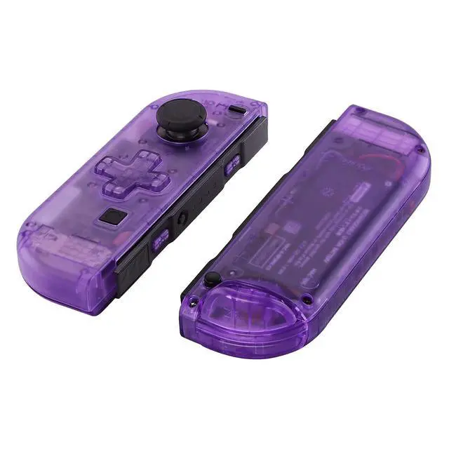 Alt view image 3 of 7 - Clear Atomic Purple Joycon Handheld Controller Housing (D-Pad Version) with Full Buttons, DIY Replacement Shell Case for Nintendo Switch & Switch OLED Joy-Con Console Shell NOT Included @