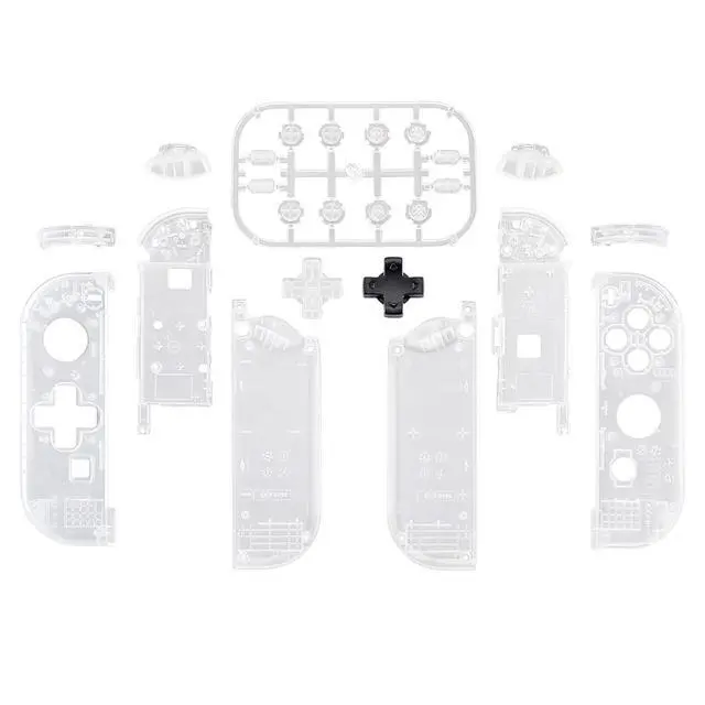 Alt view image 2 of 7 - Transparent Clear Joycon Handheld Controller Housing (D-Pad Version) w/Full Set Buttons, DIY Replacement Shell Case for Nintendo Switch & Switch OLED Joy-Con Console Shell NOT Included @