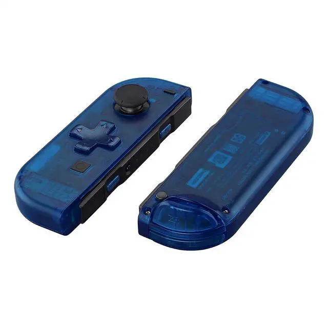Alt view image 3 of 7 - Transparent Clear Blue Joycon Handheld Controller Housing (D-Pad Version) w/Full Buttons, DIY Replacement Shell Case for Nintendo Switch & Switch OLED Joy-Con Console Shell NOT Included @