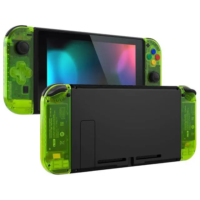 Alt view image 4 of 7 - Clear Lime Green Joycon Handheld Controller Housing (D-Pad Version) with Colorful Buttons, DIY Replacement Shell Case for Nintendo Switch Joy-Con Controller NOT Included @