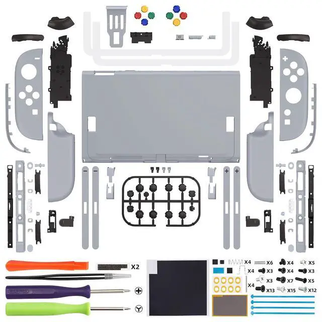 Alt view image 2 of 7 - DIY Replacement Shell Buttons for Nintendo Switch 2, Custom Full Set Rear Back Plate Controller Housing with Button for Switch 2 Console & Joycon 2 - Deluxe Version - New Hope Gray @