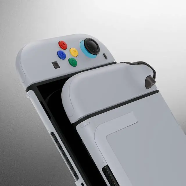 Alt view image 7 of 7 - DIY Replacement Shell Buttons for Nintendo Switch 2, Custom Full Set Rear Back Plate Controller Housing with Button for Switch 2 Console & Joycon 2 - Deluxe Version - New Hope Gray @