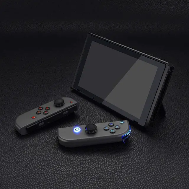 Alt view image 7 of 7 - 7 Colors 9 Modes NS Joycon DFS LED Kit, Multi-Colors Luminated Black Classical Symbols ABXY Trigger Face Buttons for Nintendo Switch & Switch OLED Model Joy-Con - Joycon NOT Included @