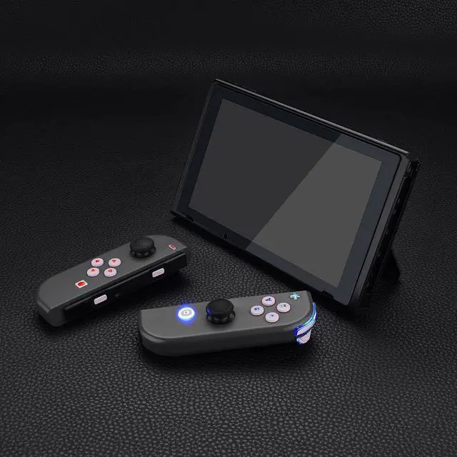 Alt view image 7 of 7 - 7 Colors 9 Modes NS Joycon DFS LED Kit, Multi-Colors Luminated Cherry Blossoms Pink Classical Symbols ABXY Trigger Face Buttons for Nintendo Switch & Switch OLED Model JoyCon @