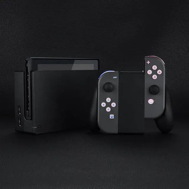 Alt view image 6 of 7 - 7 Colors 9 Modes NS Joycon DFS LED Kit, Multi-Colors Luminated Cherry Blossoms Pink Classical Symbols ABXY Trigger Face Buttons for Nintendo Switch & Switch OLED Model JoyCon @