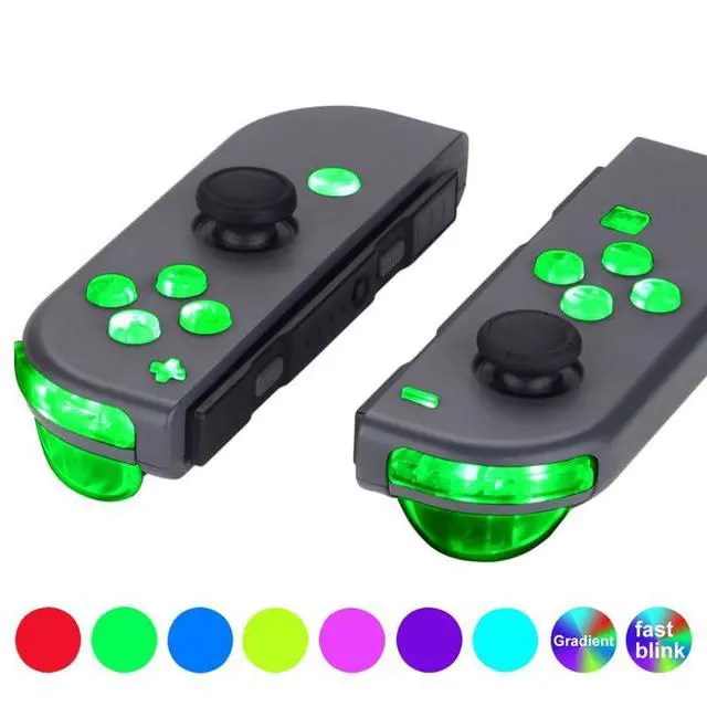 Alt view image 4 of 7 - LED Mod Kit for Nintendo Switch & Switch OLED Joycon 7 Colors 9 Modes DFS Light Up Buttons Set with ABXY, Trigger, Face Buttons Joycon Controller NOT Included @