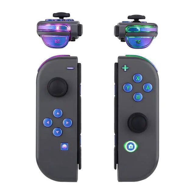 Alt view image 5 of 7 - 7 Colors 9 Modes LED Kit for Nintendo Switch & Switch OLED Joycon - DIY Multi-Color Chameleon Purple Blue ABXY Buttons & Trigger Buttons - Joycon Not Included @