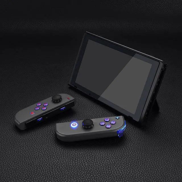 Alt view image 7 of 7 - 7 Colors 9 Modes LED Kit for Nintendo Switch & Switch OLED Joycon - DIY Multi-Color Chameleon Purple Blue ABXY Buttons & Trigger Buttons - Joycon Not Included @