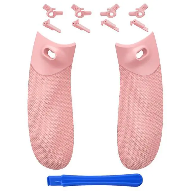 Alt view image 2 of 7 - Flexor Rubberized Side Rails Grips Trigger Stop Kit for Xbox Series X/S Controller, Anti-Slip Ergonomic Trigger Stopper Handle Grips for Xbox Core Controller Pale Red @