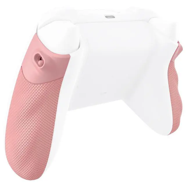 Alt view image 7 of 7 - Flexor Rubberized Side Rails Grips Trigger Stop Kit for Xbox Series X/S Controller, Anti-Slip Ergonomic Trigger Stopper Handle Grips for Xbox Core Controller Pale Red @