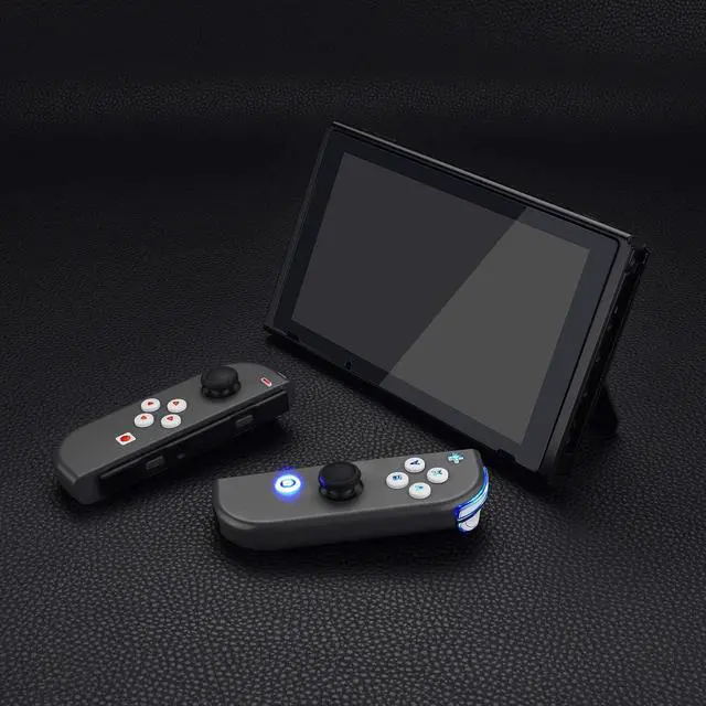 Alt view image 7 of 7 - 7 Colors 9 Modes NS Joycon DFS LED Kit, Multi-Colors Luminated White Classical Symbols ABXY Trigger Face Buttons for Nintendo Switch & Switch OLED Model Joycon - Joycon NOT Included @