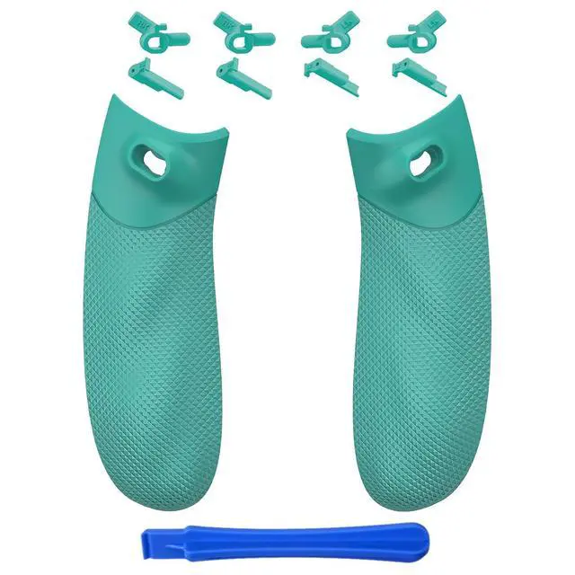Alt view image 2 of 7 - Flexor Rubberized Side Rails Grips Trigger Stop Kit for Xbox Series X/S Controller, Anti-Slip Ergonomic Trigger Stopper Handle Grips for Xbox Core Controller Teal Green @