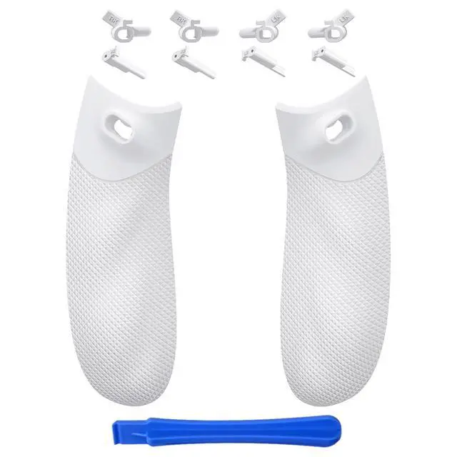 Alt view image 2 of 7 - Flexor Rubberized Side Rails Grips Trigger Stop Kit for Xbox Series X/S Controller, Anti-Slip Ergonomic Trigger Stopper Handle Grips for Xbox Core Controller Frosted White @