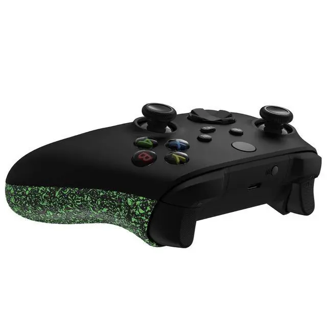 Alt view image 7 of 7 - Grip Cover for Xbox Series X & S Controller, Textured Green Non-Slip Back Panels Accessories, Replacement Side Rails Shell for Xbox Wireless Controller - Controller Not Included @