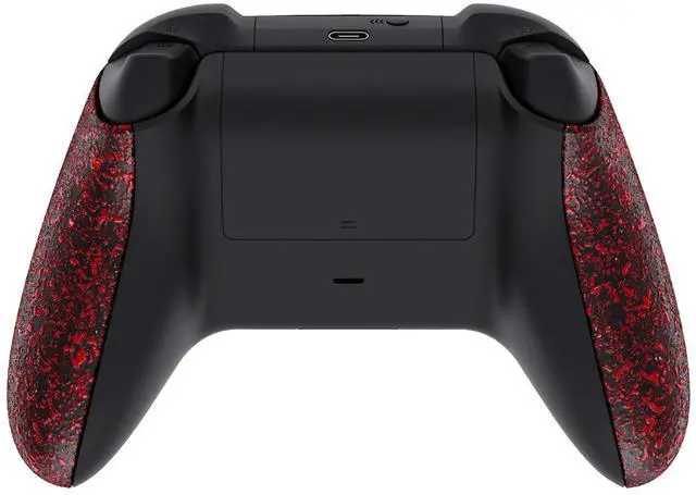 Alt view image 5 of 7 - Grip Cover for Xbox Series X & S, Textured Red Non-Slip Back Panels Accessories, Replacement Side Rails Shell for Xbox Wireless Controller - Controller Not Included @