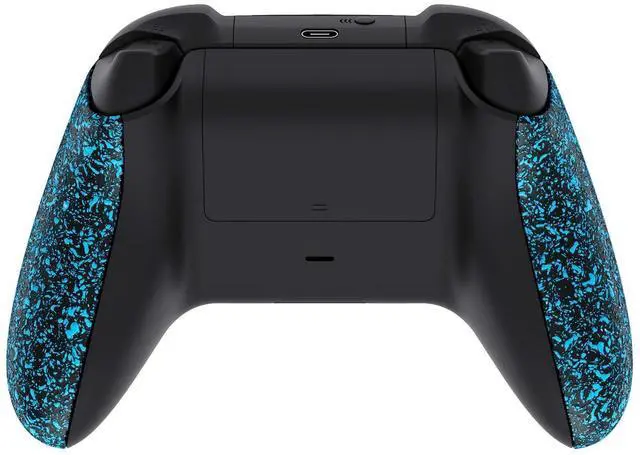 Alt view image 5 of 7 - Grip Cover for Xbox Series X & S Controller, Textured Blue Non-Slip Back Panels Accessories, Replacement Side Rails Shell for Xbox Wireless Controller @