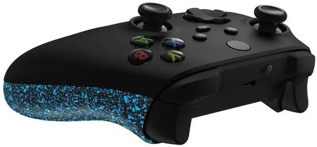 Alt view image 7 of 7 - Grip Cover for Xbox Series X & S Controller, Textured Blue Non-Slip Back Panels Accessories, Replacement Side Rails Shell for Xbox Wireless Controller @
