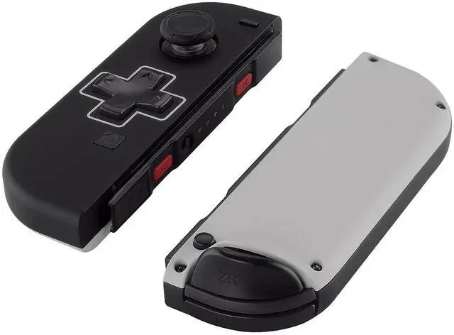 Alt view image 3 of 7 - Classics NES Style Soft Touch Joycon Handheld Controller Housing (D-Pad Version) Full Buttons, Replacement Shell Case for Nintendo Switch & Switch Oled Joy-Con Console Shell NOT Included @