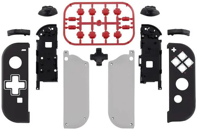 Alt view image 2 of 7 - Classics NES Style Soft Touch Joycon Handheld Controller Housing (D-Pad Version) Full Buttons, Replacement Shell Case for Nintendo Switch & Switch Oled Joy-Con Console Shell NOT Included @