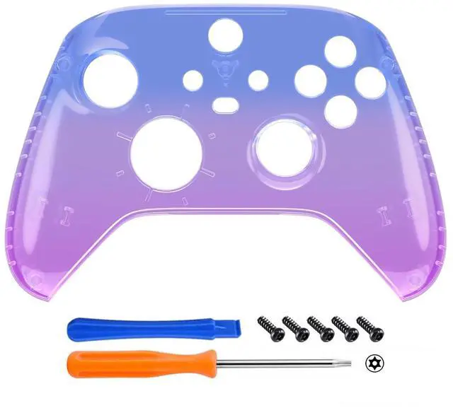 Alt view image 3 of 7 - Replacement Faceplate for Xbox Series X & S Controller - Personalize Your Control - Gradient Translucent Bluebell Front Housing Shell for Xbox Wireless Controller @