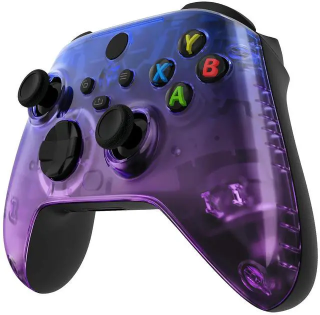 Alt view image 5 of 7 - Replacement Faceplate for Xbox Series X & S Controller - Personalize Your Control - Gradient Translucent Bluebell Front Housing Shell for Xbox Wireless Controller @