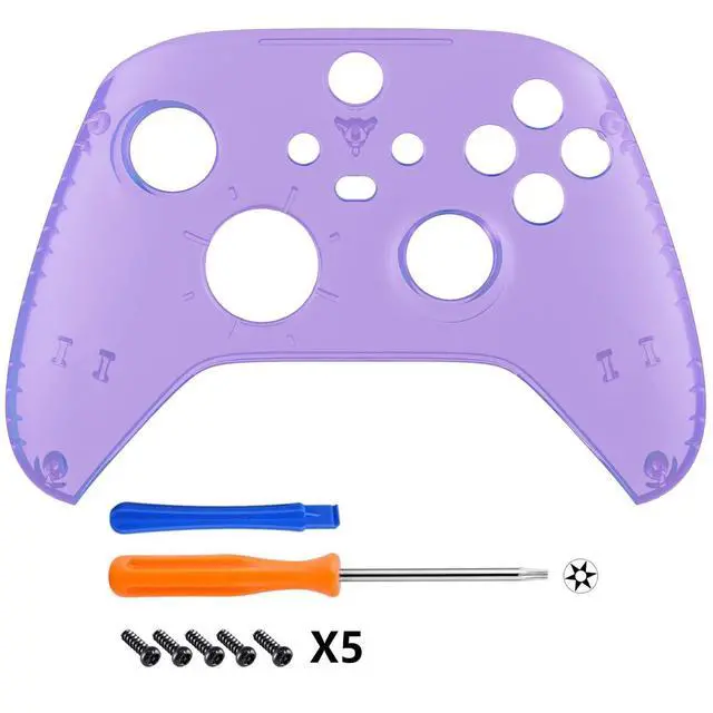 Alt view image 3 of 7 - Replacement Faceplate for Xbox Series X & S Controller - Personalize Your Control - Clear Atomic Purple Front Housing Shell for Xbox Core Wireless Controller @