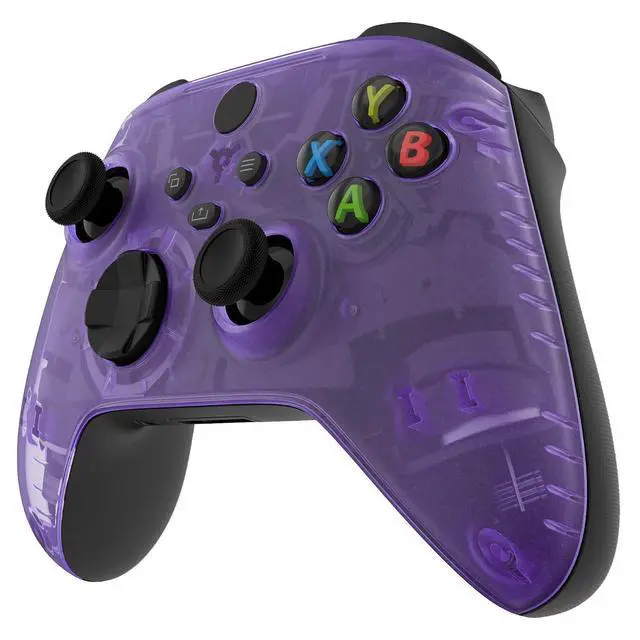 Alt view image 5 of 7 - Replacement Faceplate for Xbox Series X & S Controller - Personalize Your Control - Clear Atomic Purple Front Housing Shell for Xbox Core Wireless Controller @