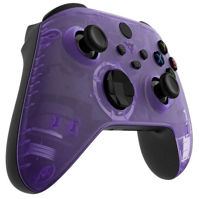 Alt view image 4 of 7 - Replacement Faceplate for Xbox Series X & S Controller - Personalize Your Control - Clear Atomic Purple Front Housing Shell for Xbox Core Wireless Controller @