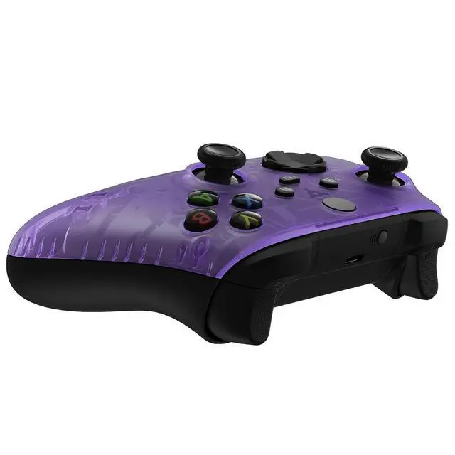 Alt view image 6 of 7 - Replacement Faceplate for Xbox Series X & S Controller - Personalize Your Control - Clear Atomic Purple Front Housing Shell for Xbox Core Wireless Controller @