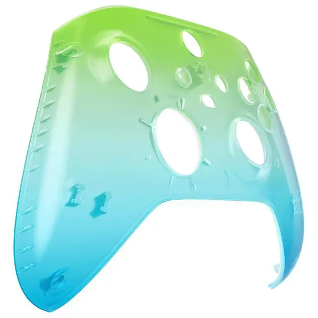 Alt view image 6 of 7 - Replacement Faceplate for Xbox Series X & S - Personalize Your Control - Gradient Translucent Green Blue Custom Front Housing Shell for Xbox Core Controller Wireless @