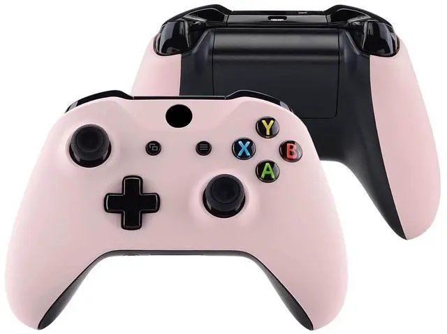 Main image of Front Housing Shell + Side Rails Handles for Xbox One Controller (Model 1708), Cherry Blossoms Pink Replacement Faceplate Parts with Back Panels for Xbox One X & One S Controller @