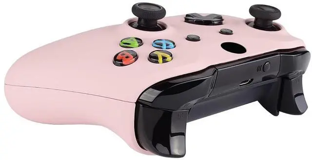 Alt view image 7 of 7 - Front Housing Shell + Side Rails Handles for Xbox One Controller (Model 1708), Cherry Blossoms Pink Replacement Faceplate Parts with Back Panels for Xbox One X & One S Controller @