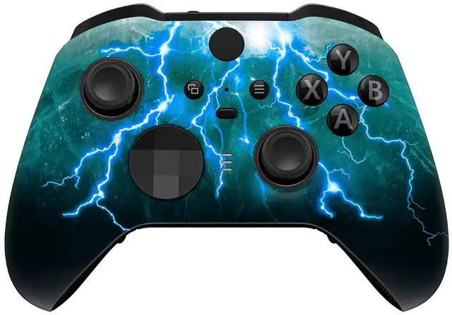 Main image of Green Storm Thunder Replacement Faceplate Cover for Xbox One Elite Controller Series 2 (Model 1797), Soft Touch Front Housing Shell & Accent Rings for Xbox Elite Series 2 Core Controller @