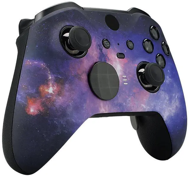 Alt view image 6 of 7 - Nebula Galaxy Patterned Faceplate Cover, Soft Touch Front Housing Shell Case Replacement Kit for Xbox One Elite Series 2, Xbox Elite 2 Core Controller Model 1797 - Controller NOT Included @