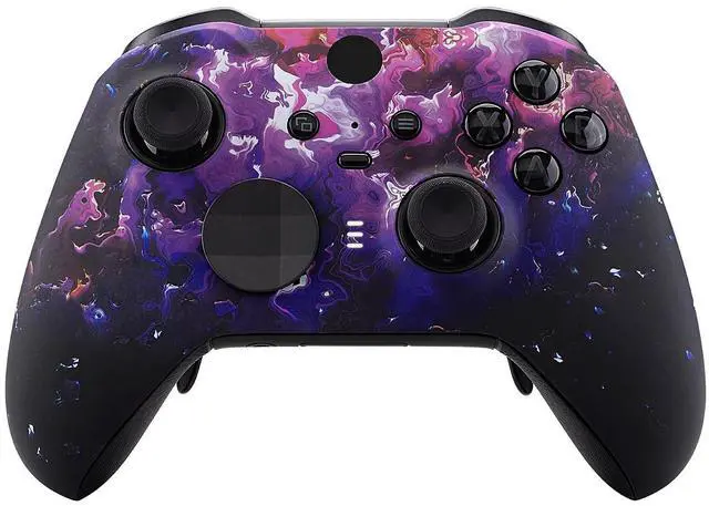 Main image of Surreal Lava Patterned Faceplate Cover, Soft Touch Front Housing Shell Case Replacement Kit for Xbox One Elite Series 2, Xbox Elite 2 Core Controller Model 1797 - Accent Rings Included @
