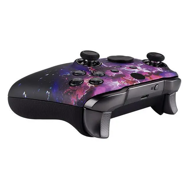Alt view image 7 of 7 - Surreal Lava Patterned Faceplate Cover, Soft Touch Front Housing Shell Case Replacement Kit for Xbox One Elite Series 2, Xbox Elite 2 Core Controller Model 1797 - Accent Rings Included @