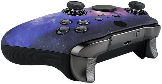 Alt view image 7 of 7 - Nebula Galaxy Patterned Faceplate Cover, Soft Touch Front Housing Shell Case Replacement Kit for Xbox One Elite Series 2, Xbox Elite 2 Core Controller Model 1797 - Controller NOT Included @