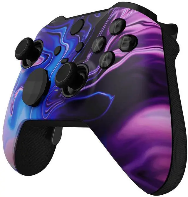 Alt view image 6 of 7 - Origin of Chaos Faceplate Cover, Soft Touch Front Housing Shell Case Replacement Kit for Xbox One Elite Series 2, Xbox Elite 2 Core Controller Model 1797 - Thumbstick Accent Rings Included @