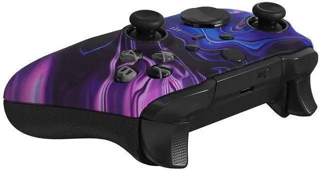 Alt view image 7 of 7 - Origin of Chaos Faceplate Cover, Soft Touch Front Housing Shell Case Replacement Kit for Xbox One Elite Series 2, Xbox Elite 2 Core Controller Model 1797 - Thumbstick Accent Rings Included @