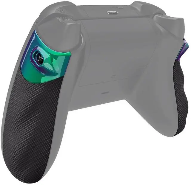 Main image of Flexor Rubberized Side Rails Grips Trigger Stop Kit for Xbox Series X/S Controller, Anti-Slip Ergonomic Trigger Stopper Handle Grips for Xbox Core Controller Chameleon Green Purple @