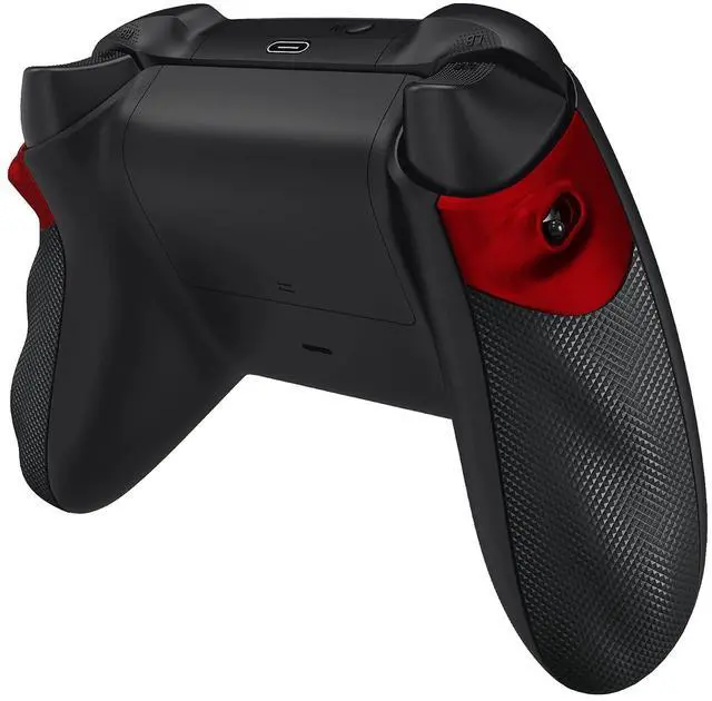 Alt view image 7 of 7 - FLEXOR Rubberized Side Rails Grips Trigger Stop Kit for Xbox Series X/S Controller, Anti-Slip Ergonomic Trigger Stopper Handle Grips for Xbox Core Controller Diamond Textured Scarlet Red @