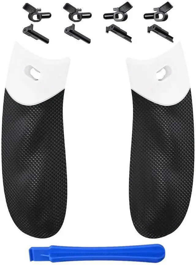 Alt view image 2 of 7 - Flexor Rubberized Side Rails Grips Trigger Stop Kit for Xbox Series X/S Controller, Anti-Slip Ergonomic Trigger Stopper Handle Grips for Xbox Core Controller Diamond Textured White @